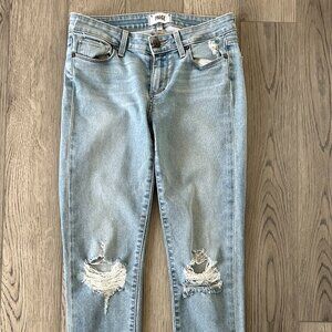 PAIGE Skyline Ankle Peg Jeans 27 Serena Destructed Distressed Skinny USA Made